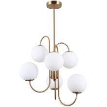 Gela lampa wisząca mosiądz miodowy 6x5W G9